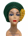 Premium Pre-Tied Auto Gele – Handcrafted Headwrap in Multiple Colors