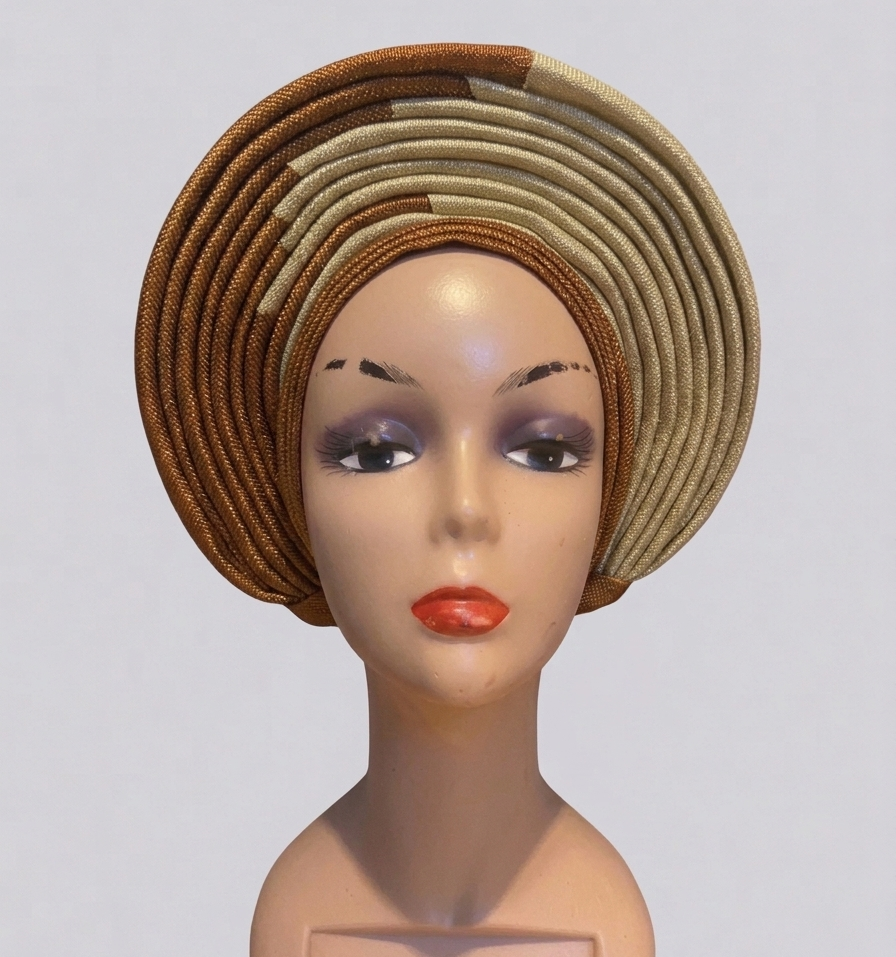 Premium Pre-Tied Auto Gele – Handcrafted Headwrap in Multiple Colors