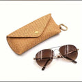 Woven Straw Sunglasses Case with Clip