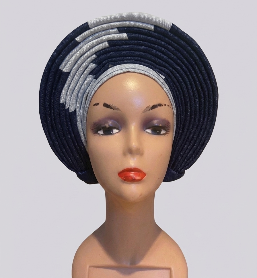 Premium Pre-Tied Auto Gele – Handcrafted Headwrap in Multiple Colors