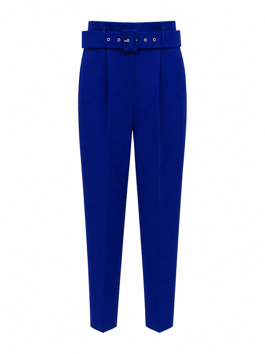 Royal Blue Belted Tailored Suit Set