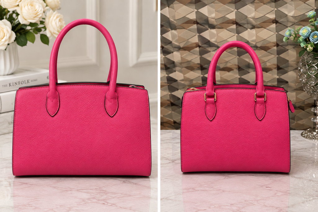 3-Piece Pink Handbag Set