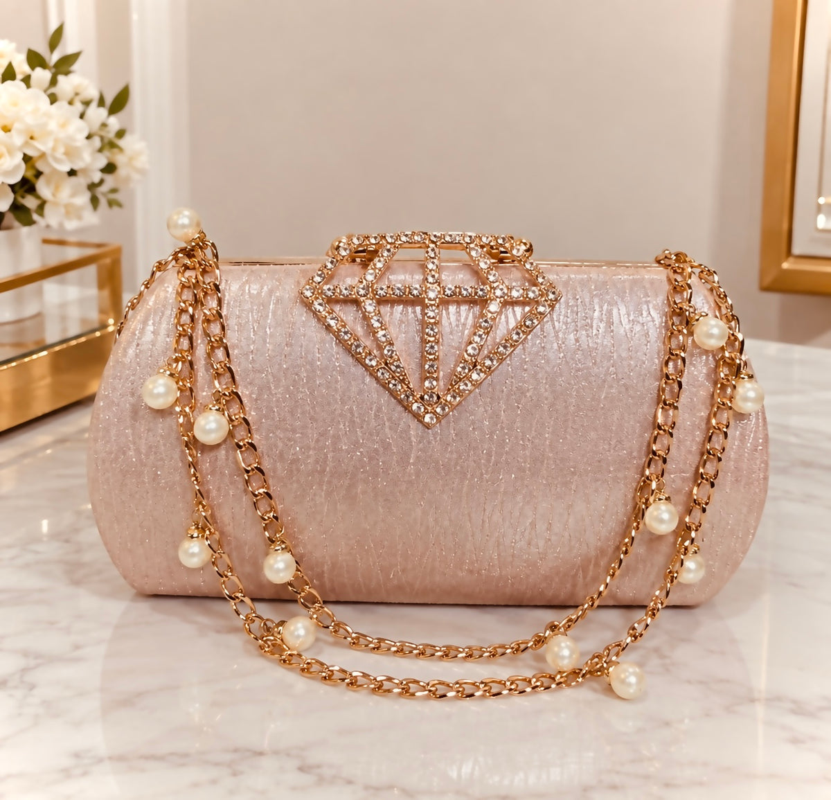 Pearl & Diamond Glamour Clutch