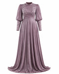 Elegant Glitter Embroidered Maxi Dress