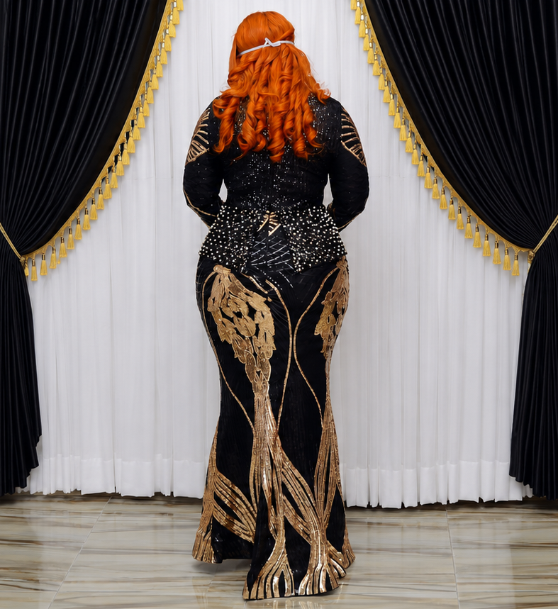 Midnight Luxe Embellished Mermaid Gown