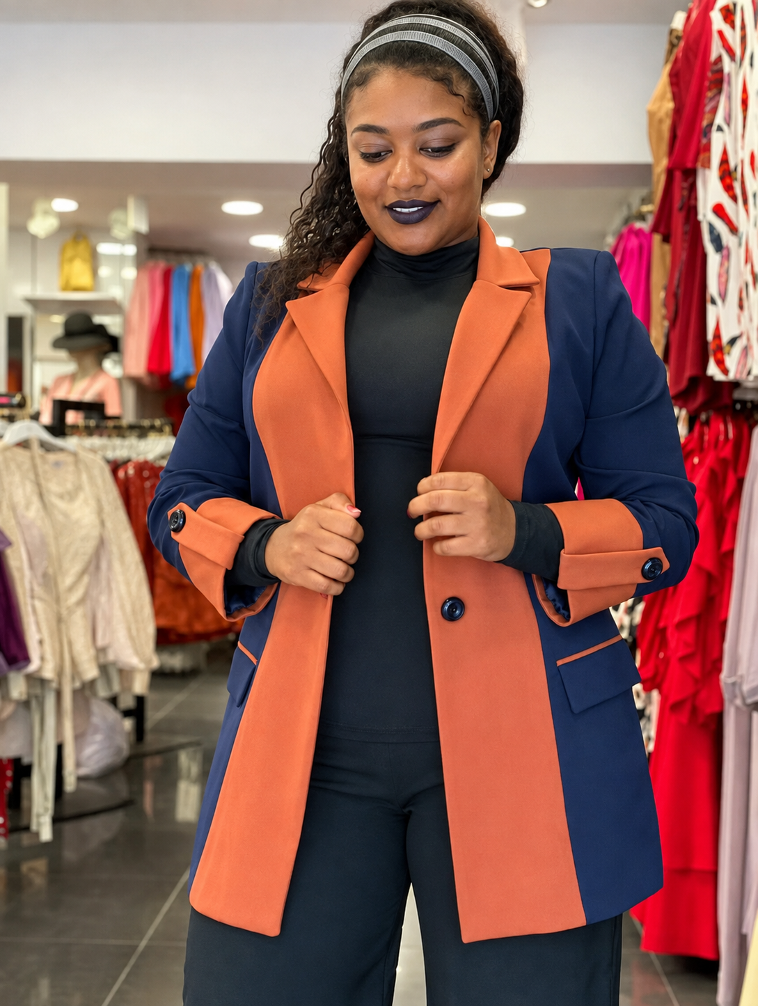 Executive Elegance Colorblock Blazer