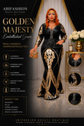 Elegant Black & Gold Luxury Dress